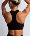 Apex™ black Radiant Bra back view - sustainable activewear