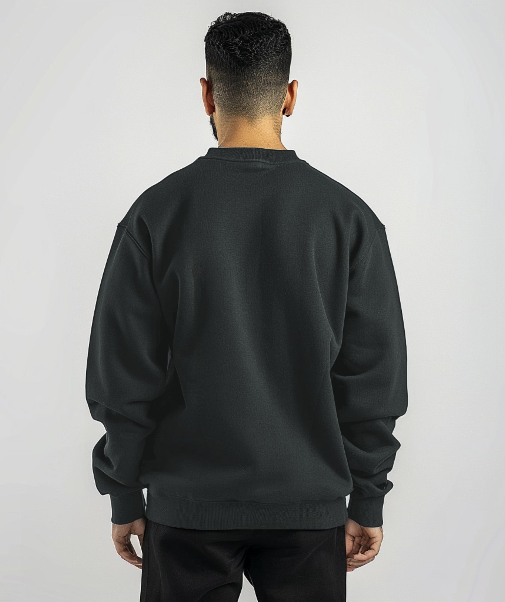 Apex™ dark grey Alpha Fix sweatshirt back view - high-performance sweatshirt