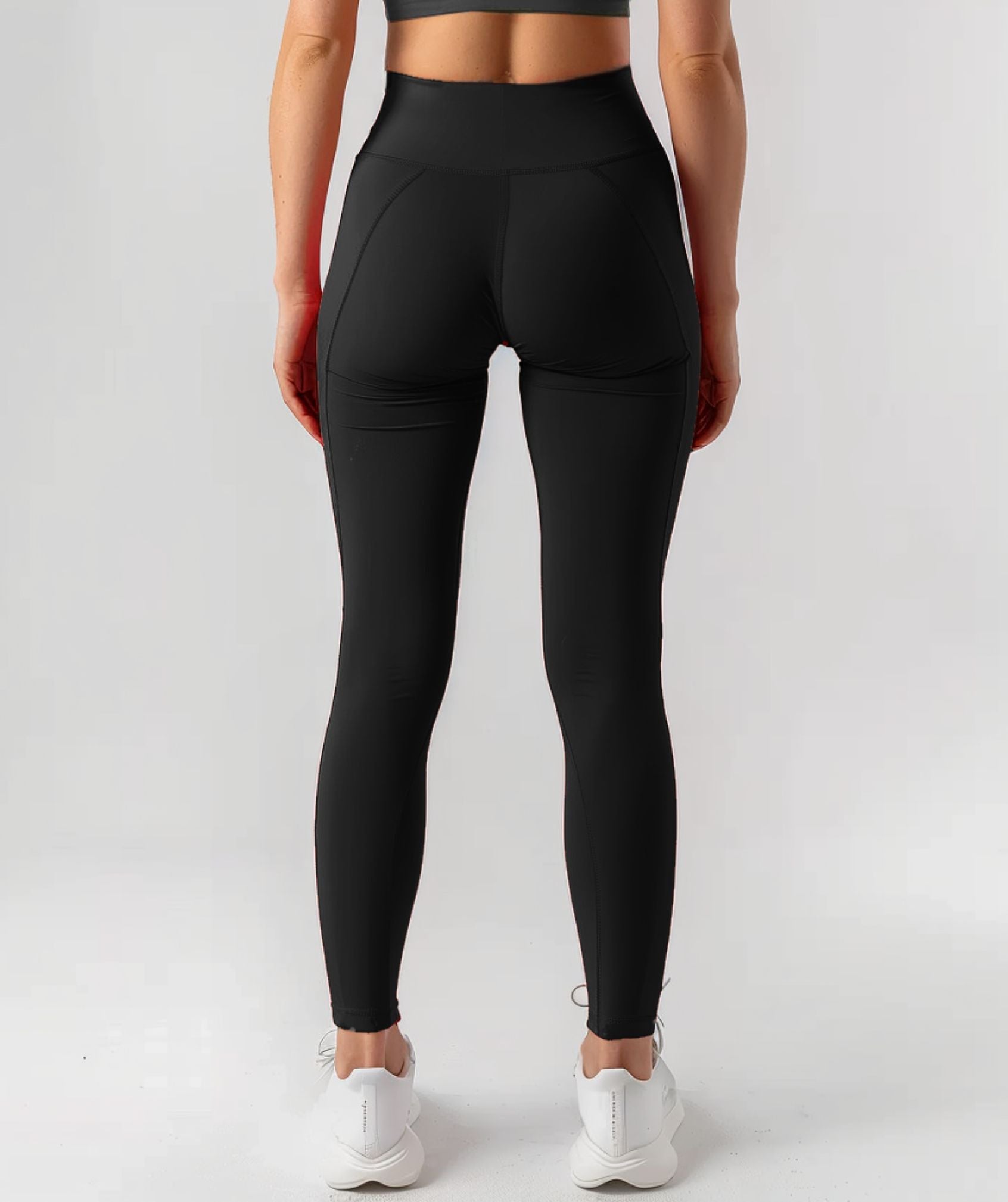  Apex™ black Harmony Leggings back view - sustainable activewear