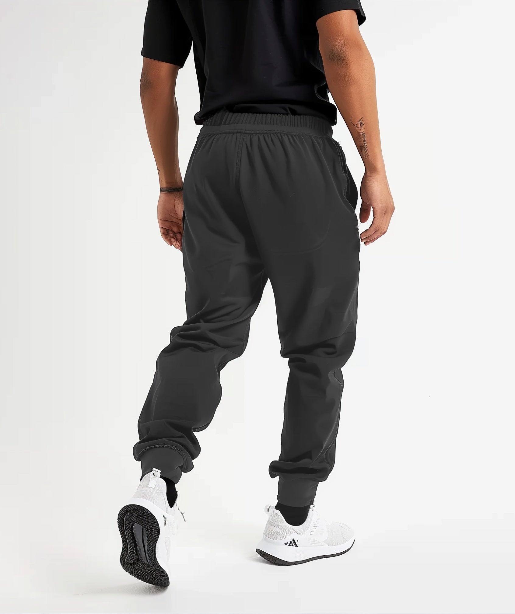 Apex™ dark grey Comfort Pants back view - sustainable activewear