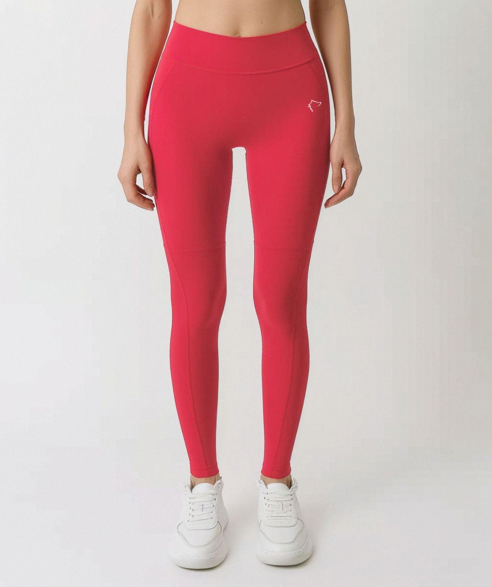 Apex™ red Harmony Leggings front view - eco-friendly and comfortable leggings