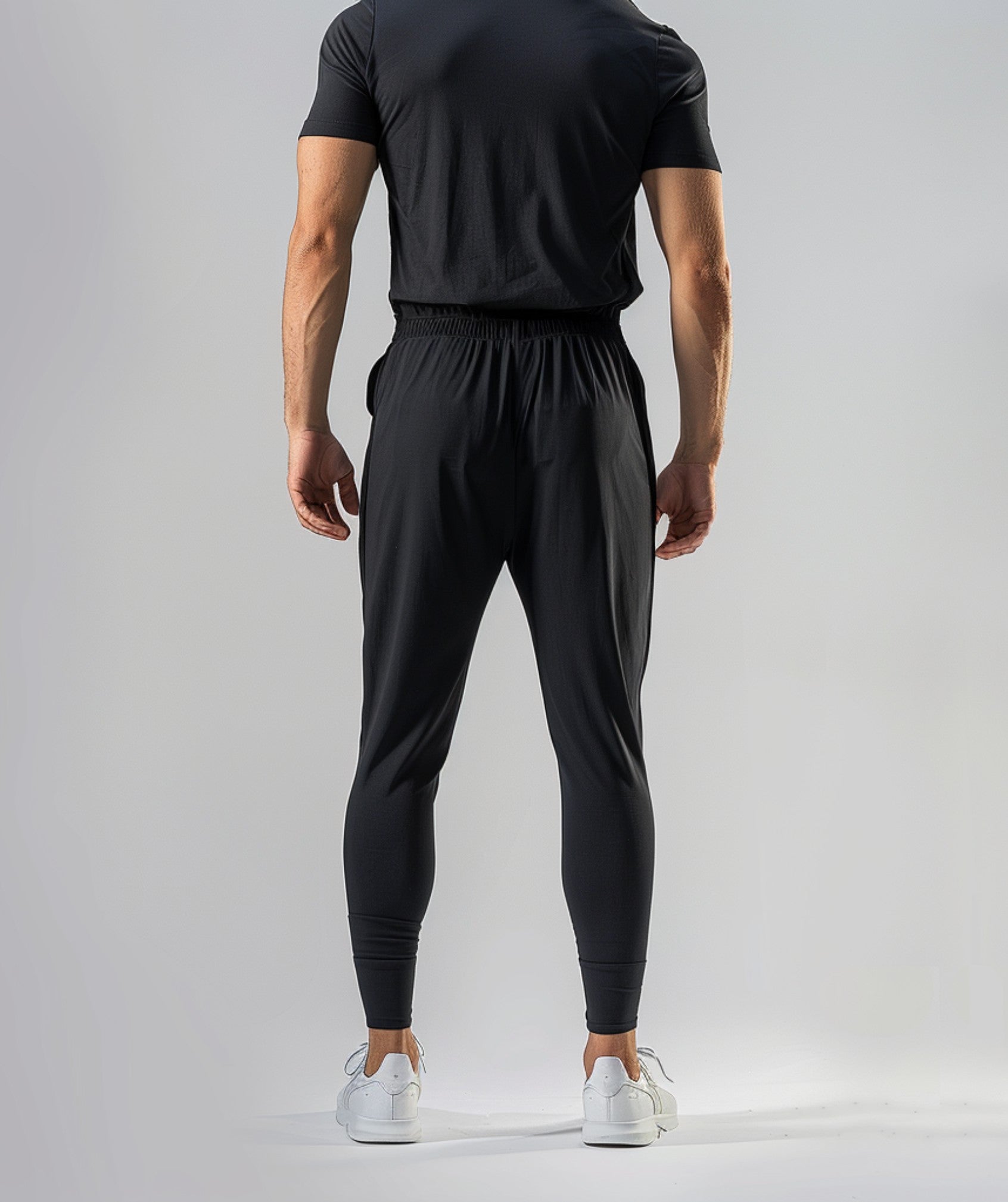 Apex™ black Lone Leggings back view - high-performance workout gear