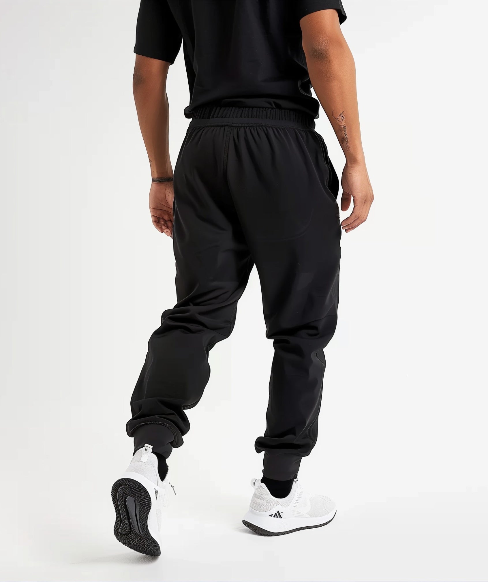 Apex™ black Comfort Pants back view - sustainable activewear