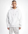 Apex™ white Comfort Hoodie front view - sustainable and cozy hoodie