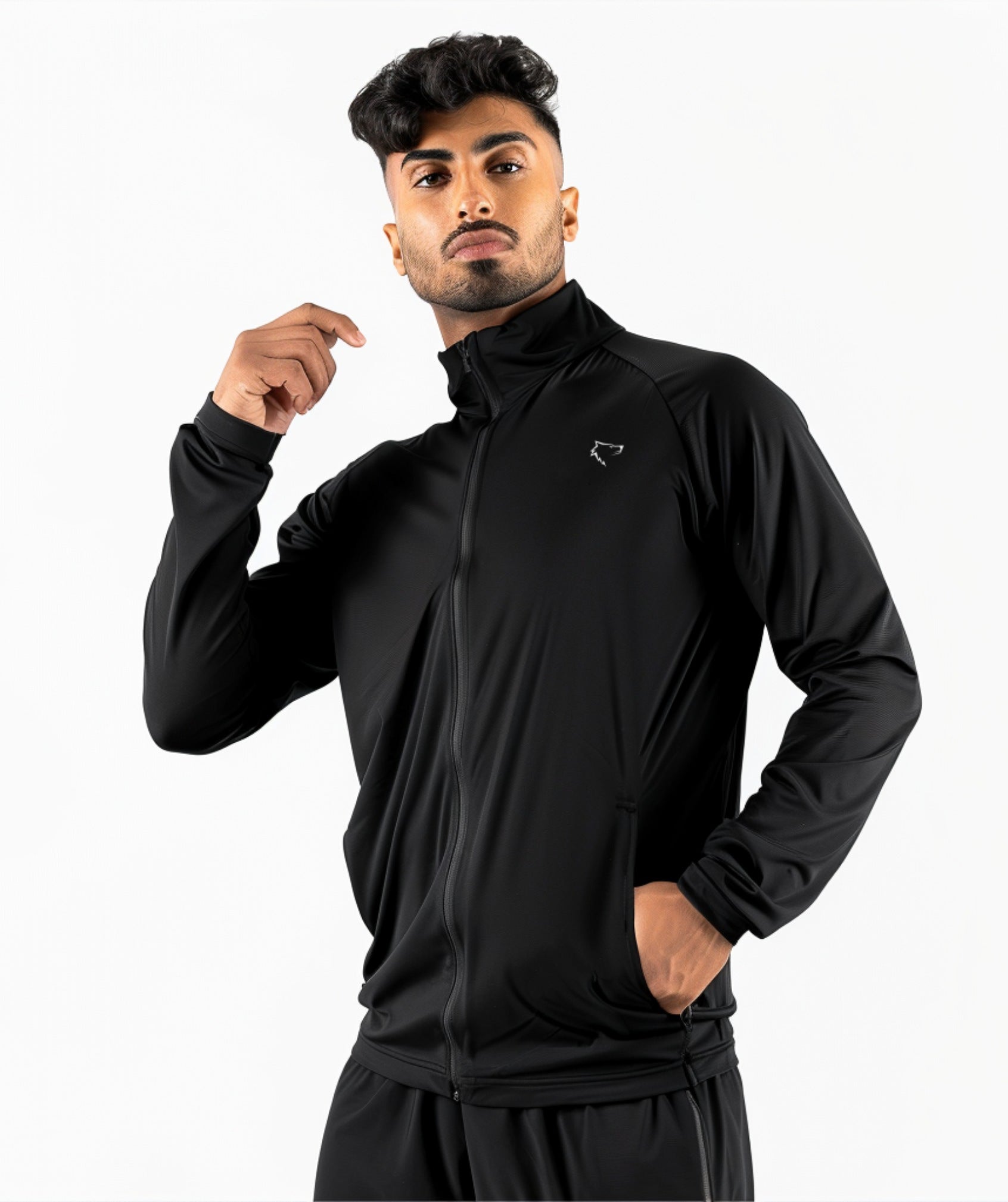 Apex™ black Summit Jacket front view - eco-friendly and durable jacket