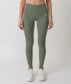 Apex™ army green Harmony Leggings front view - eco-friendly and comfortable leggings