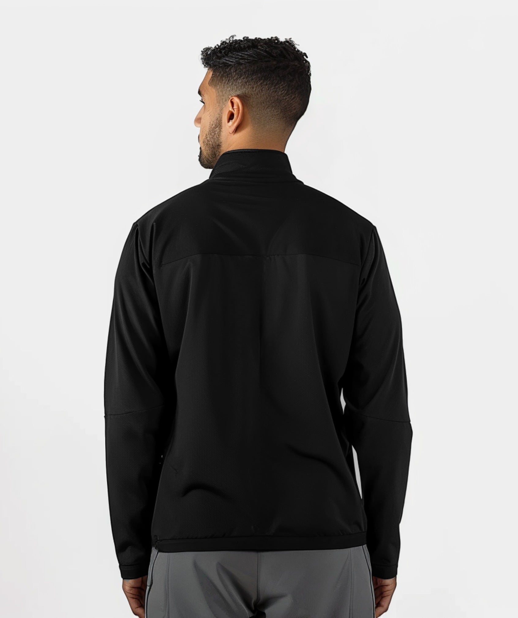 Apex™ black Summit Jacket back view - sustainable activewear