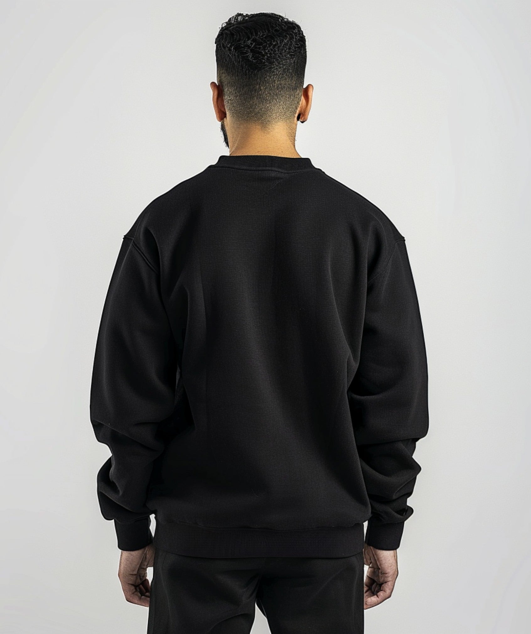 Apex™ black Alpha Fix sweatshirt back view - high-performance sweatshirt