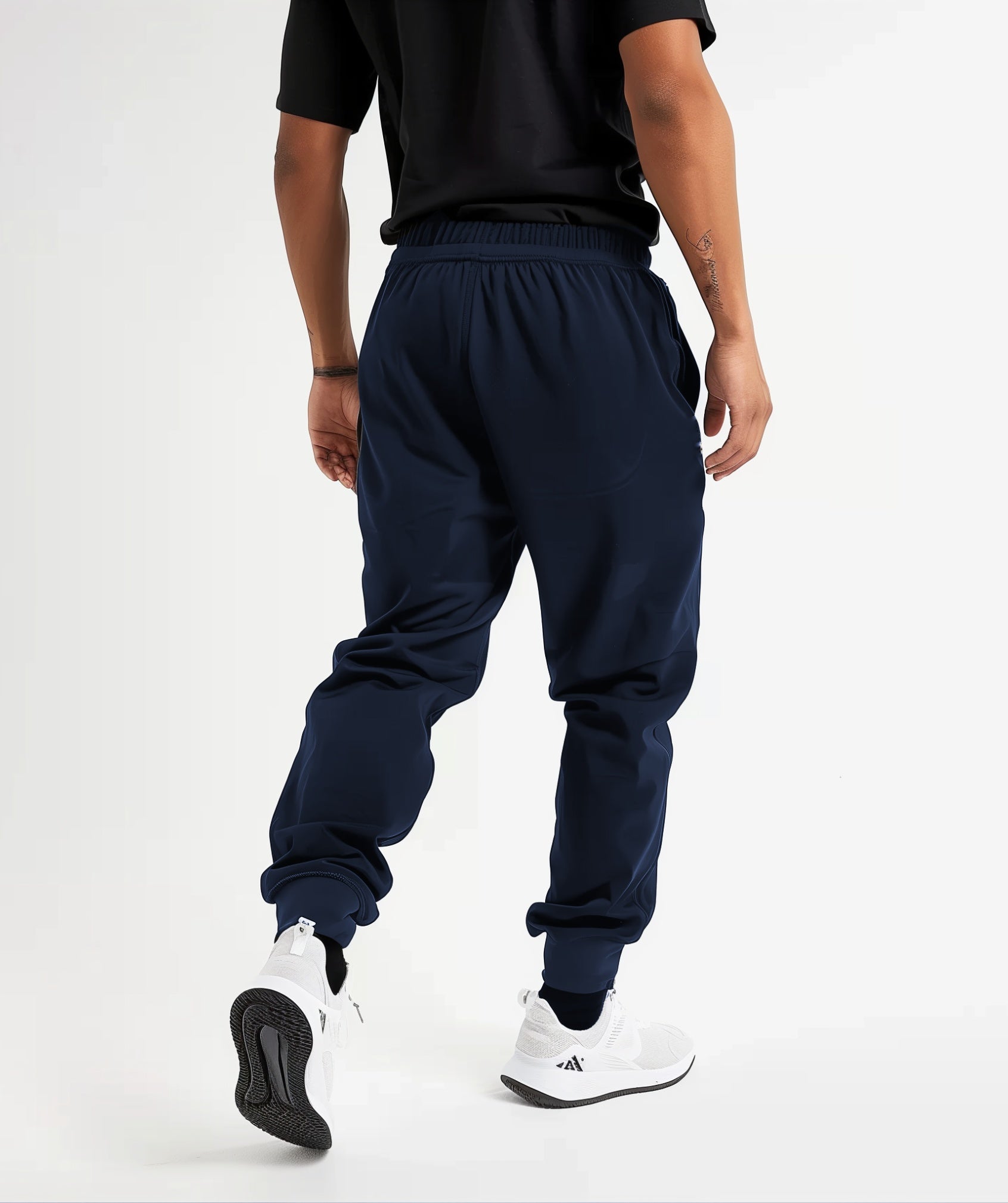 Apex™ royal blue Comfort Pants back view - sustainable activewear