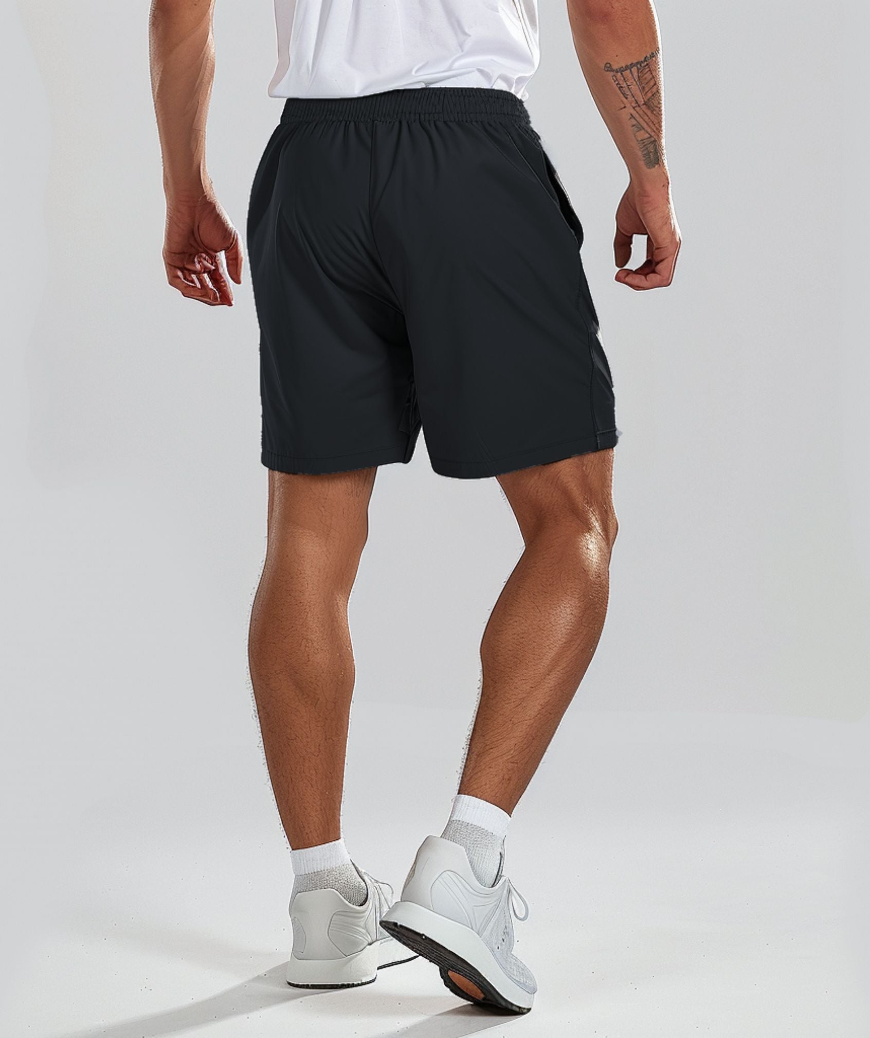 Apex™ black Pinnacle Shorts back view - sustainable activewear