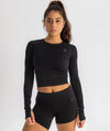 Apex™ black Zen Set front view - eco-friendly and comfortable activewear set